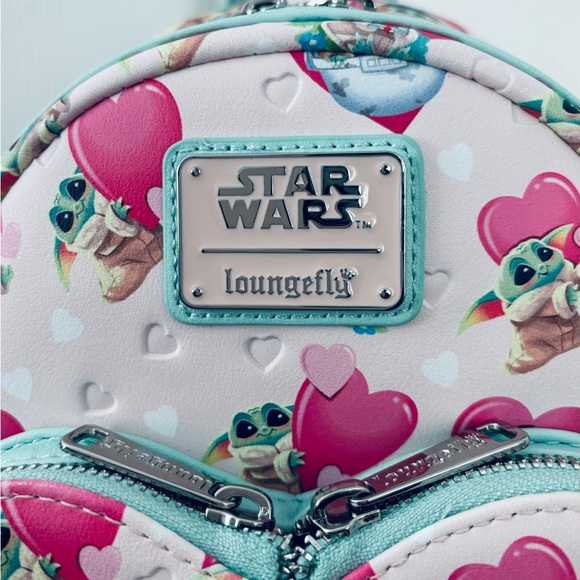 Loungefly Star Wars Mandalorian Grogu Valentines Backpack - Picture 2 of 5